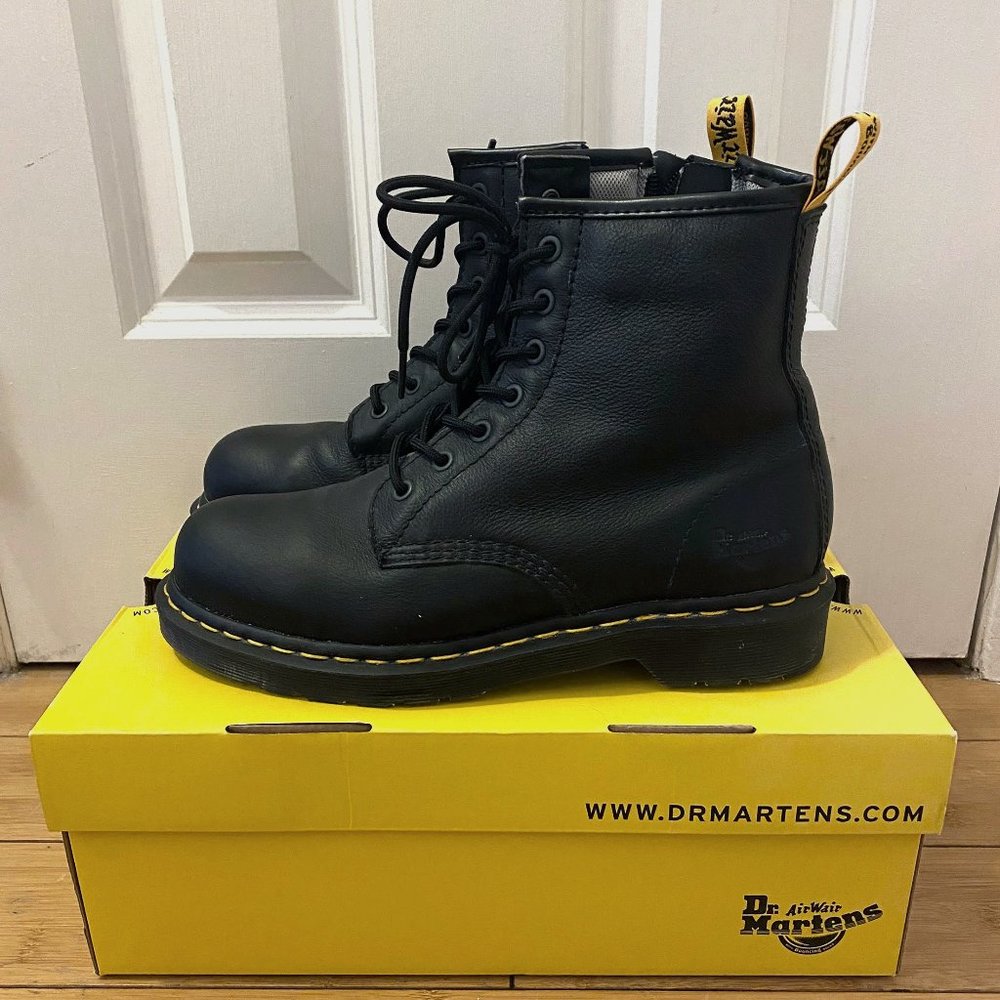 Dr. Martens Work Women's Maple Steel Toe Zip in Black US 8 UK 6 EU 39